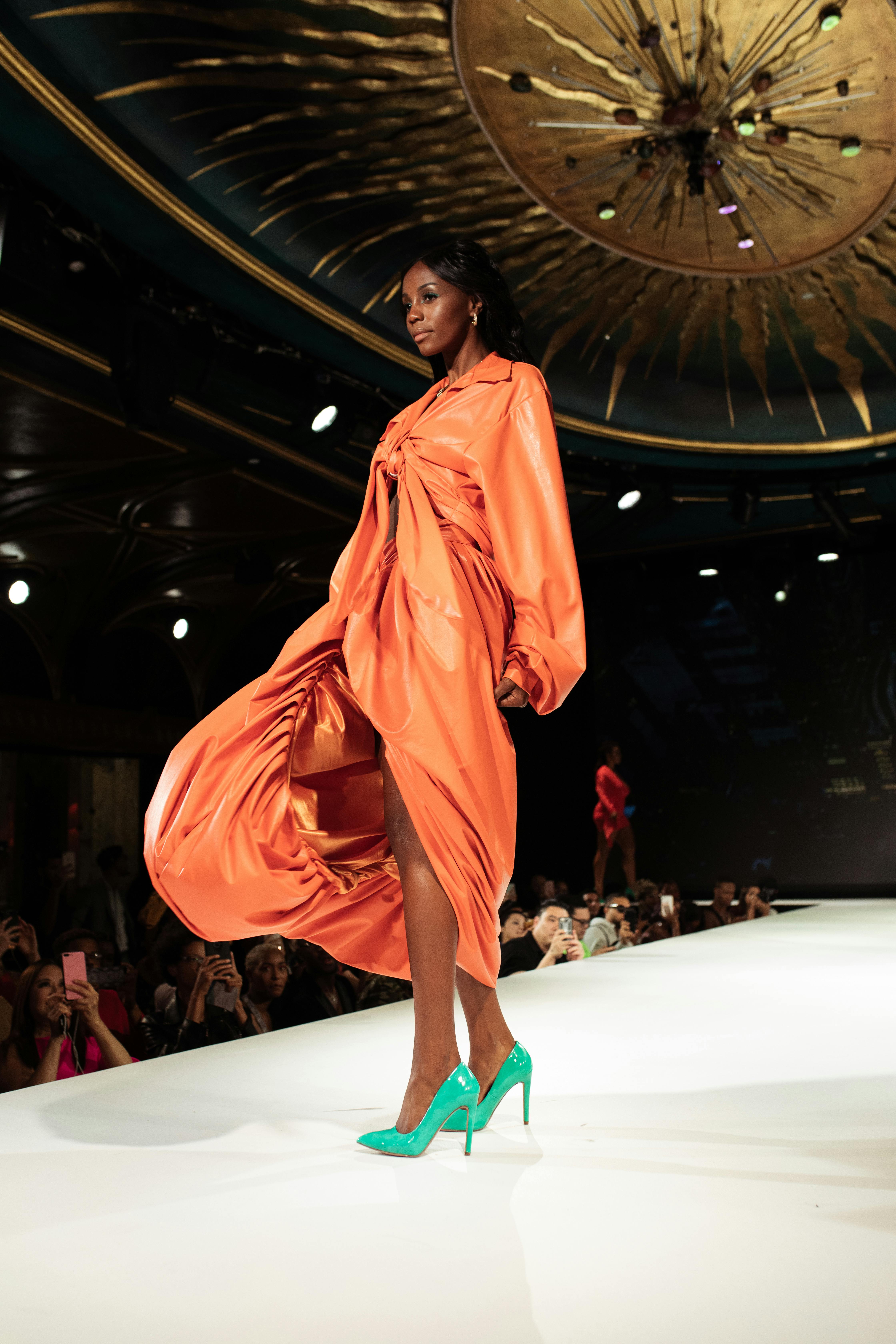 Model at a fashion show representing fashion brand litigation